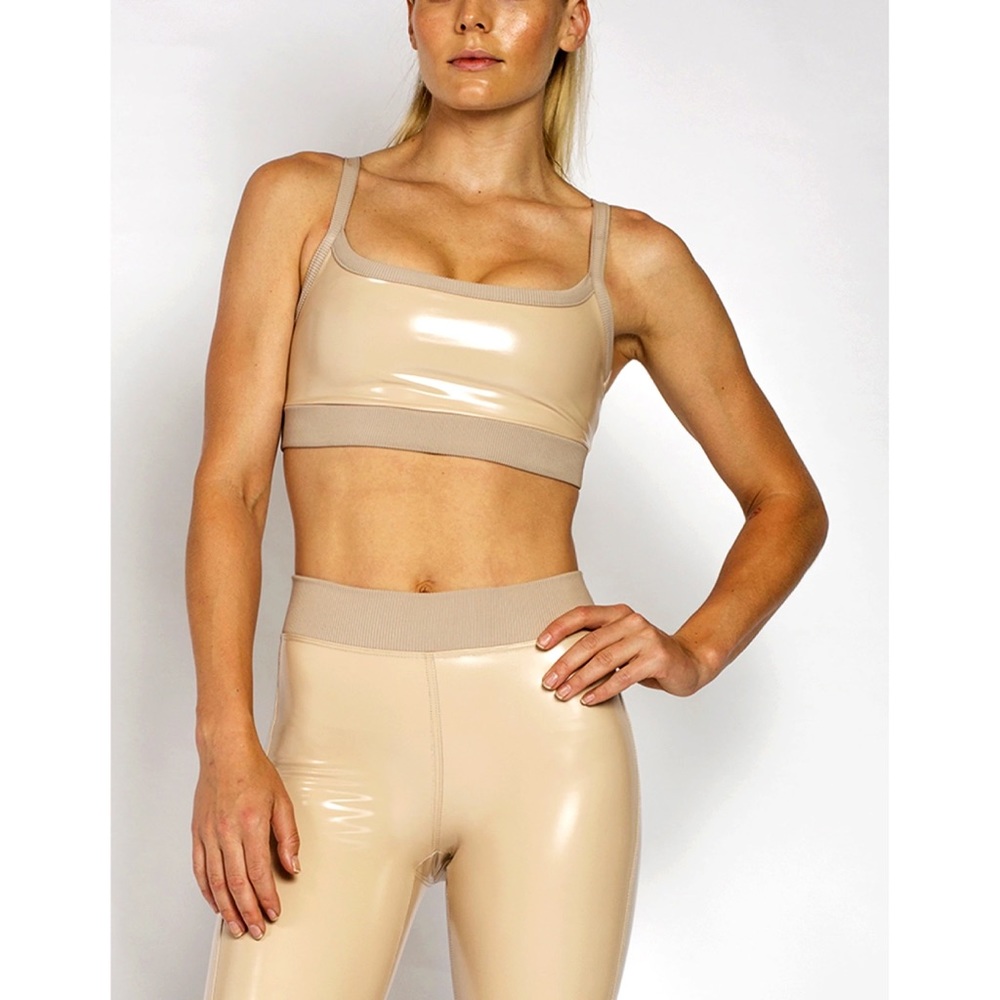 Heroine Sport DOWNTOWN BRA [ NUDE PATENT ] Size S